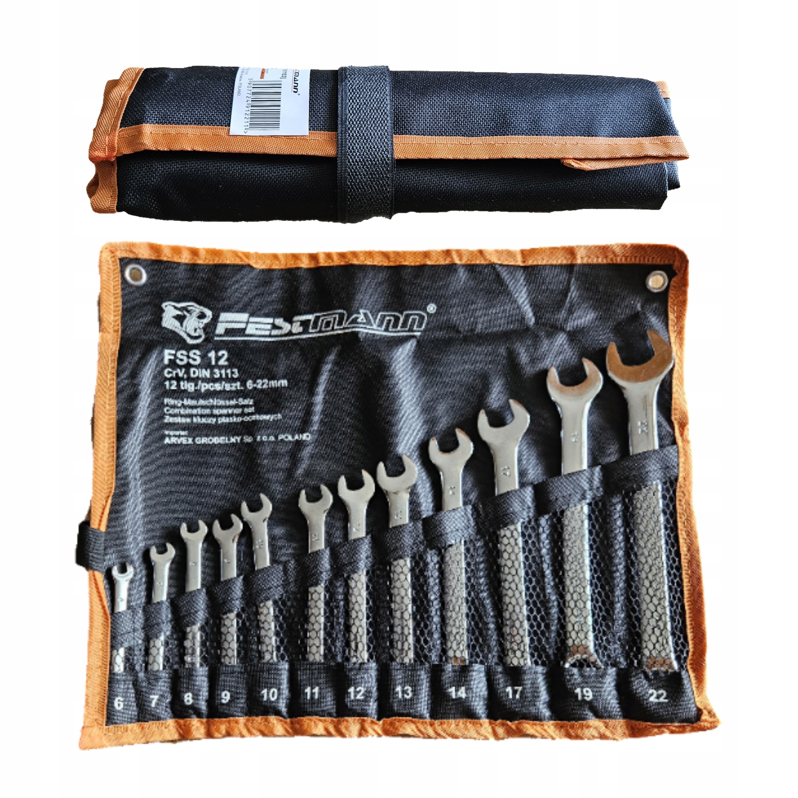 Klucze Płasko-oczkowe Zestaw Fss 12 Elementów W Etui Festmann Polerowane