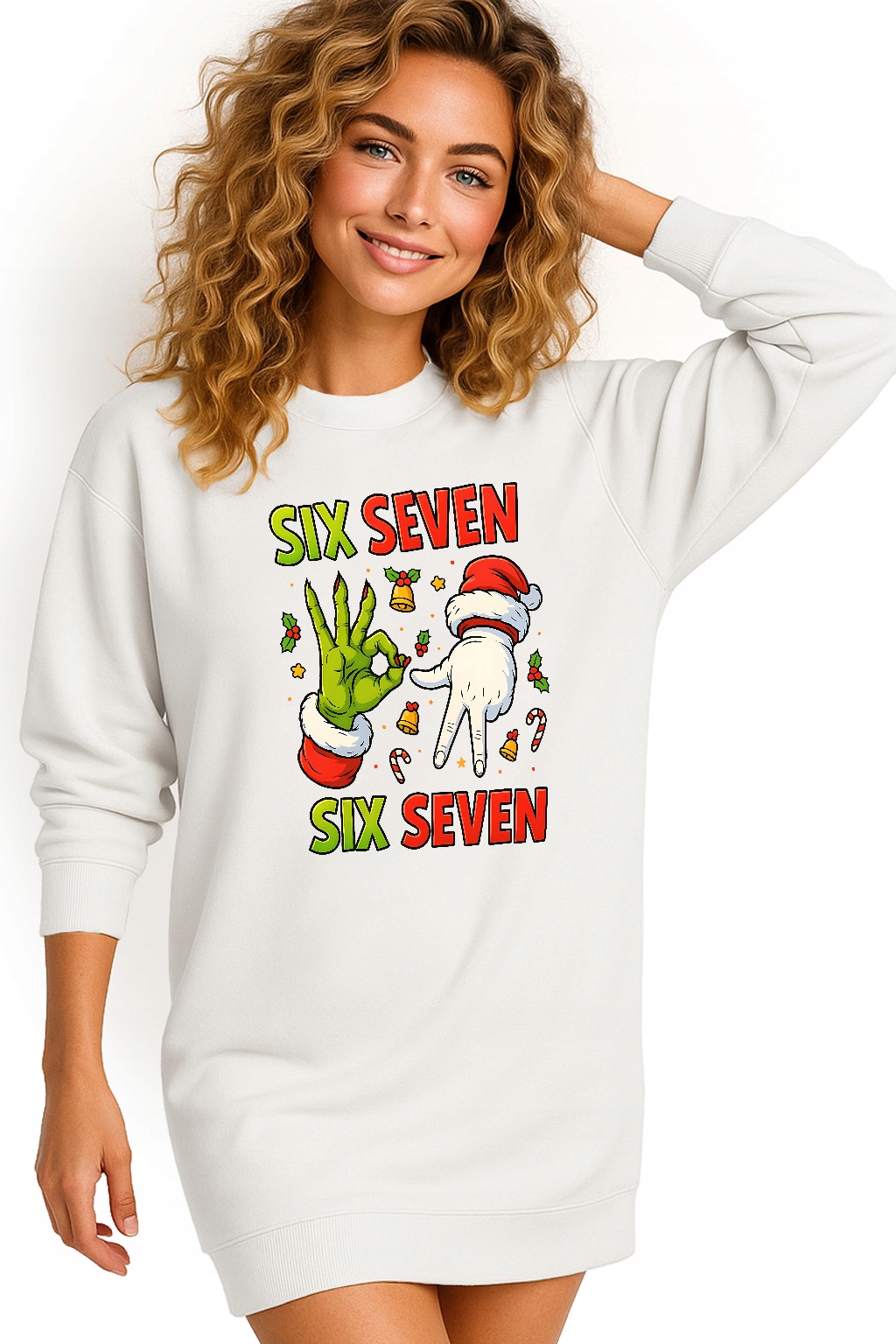 Mikina Vánoční Oversize Šaty Six Seven 67 Dárek K Vánocům S