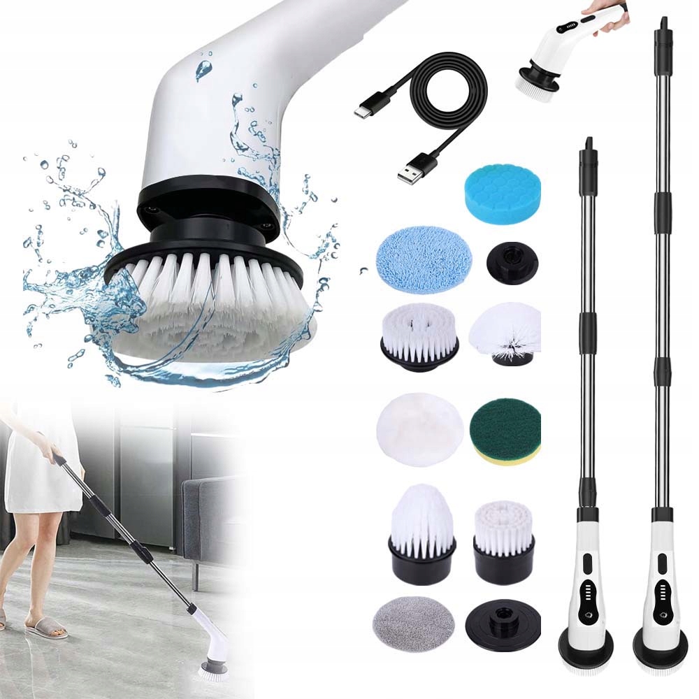 Levně Multifunkční Přenosný Elektrický Čisticí Kartáč 9V1 Pro Domácnost