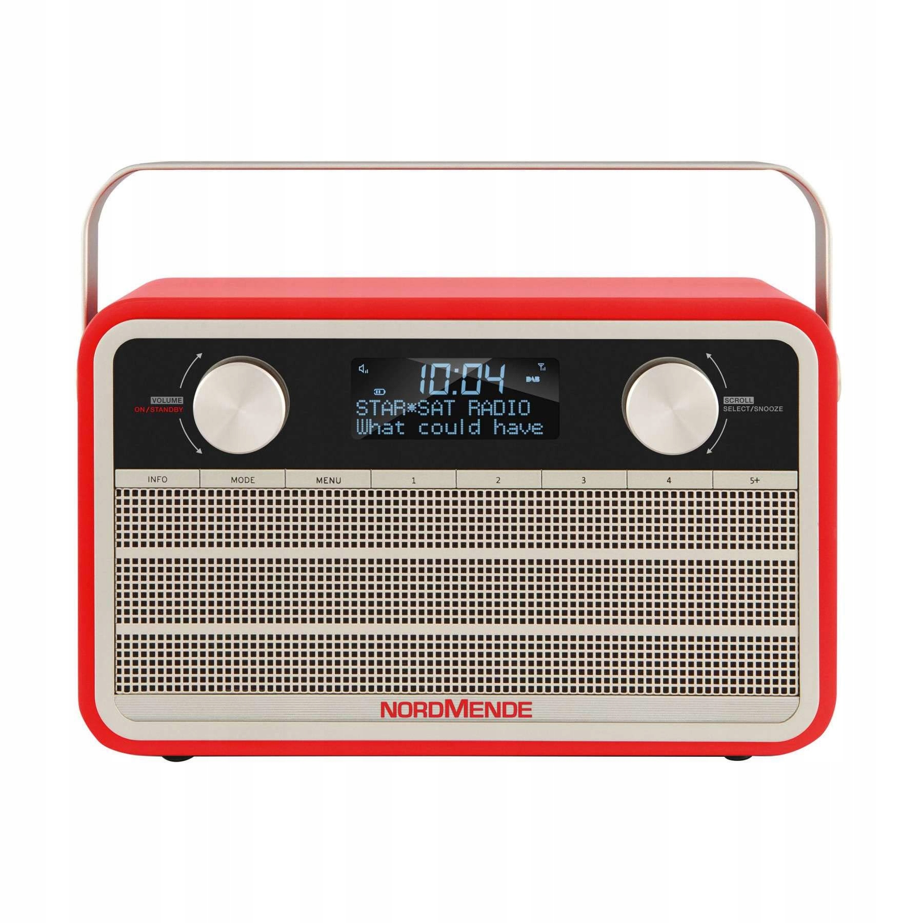 Nordmende Transita 120 Dab rádio červená, 24 hodín batéria