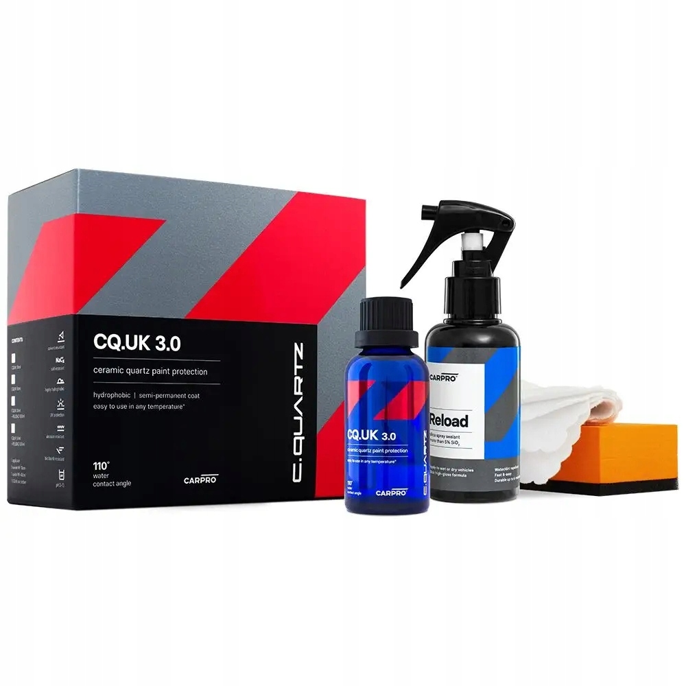 CarPro CQuartz Uk Edition 3.0 kremenná vrstva, sada 50 ml Reload 100 ml