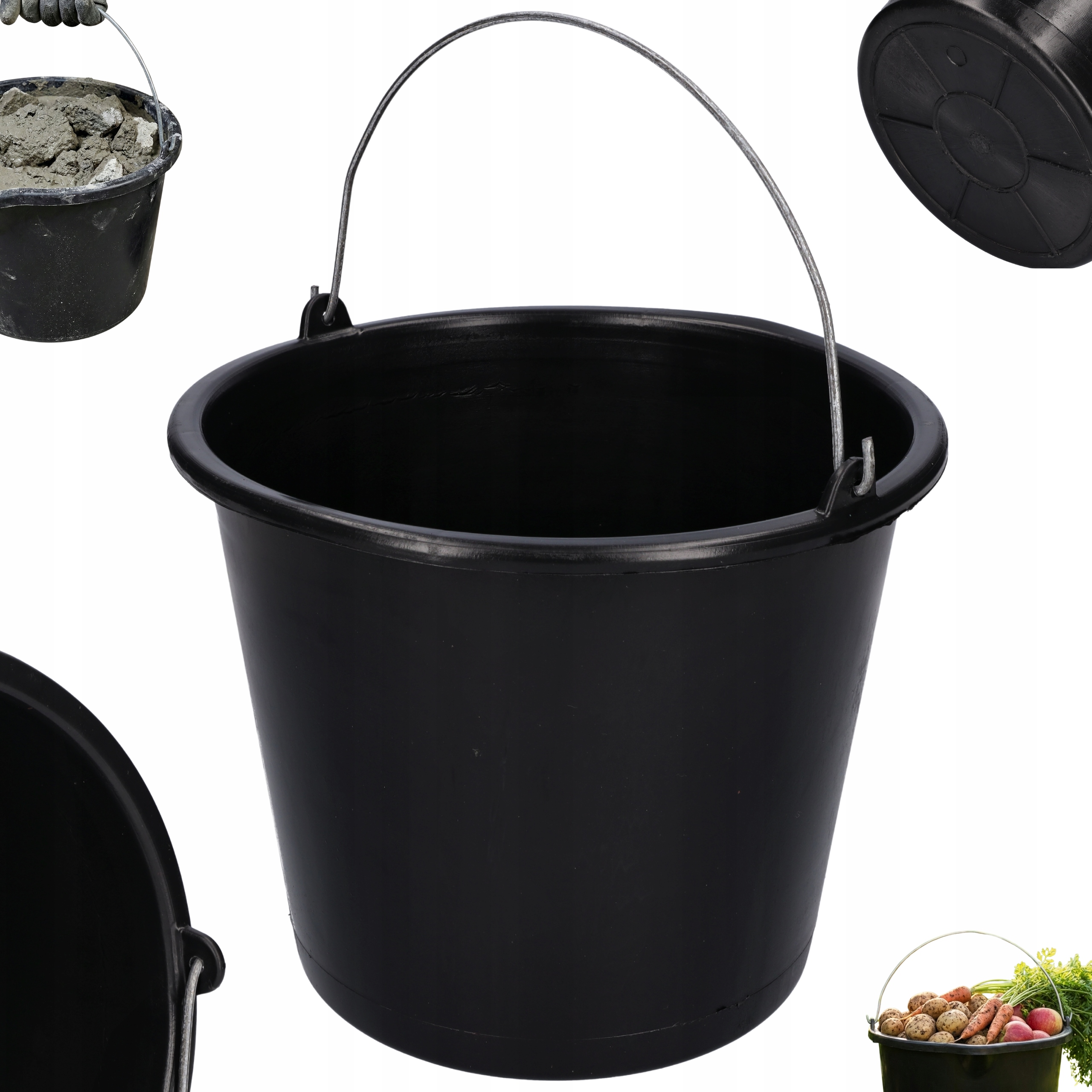 Wiadro budowlane 5L mocne , metalowy uchwyt.