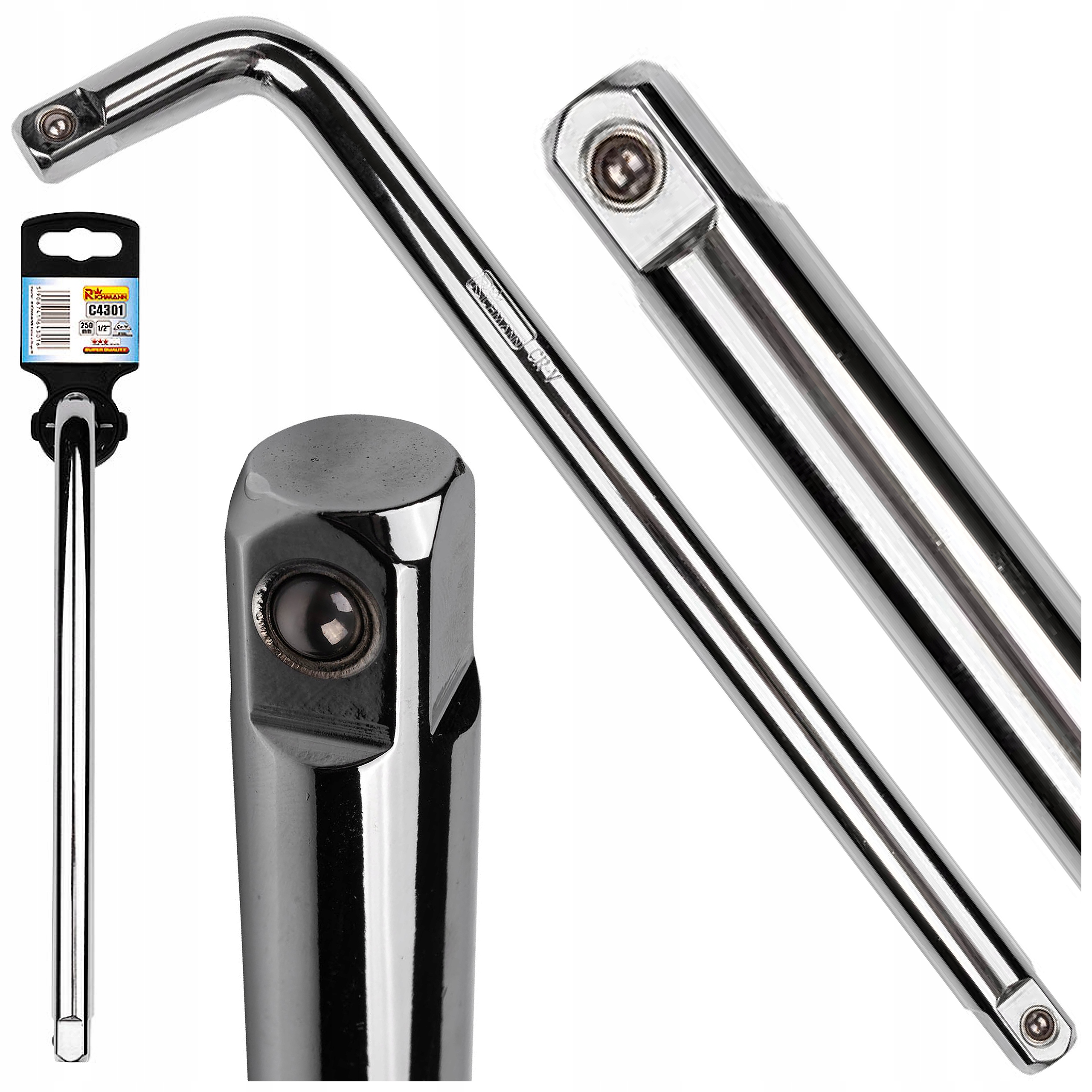 Pokrętło Fajkowe Do Nasadek Klucz Fajkowy Kół 1/2 Typ L Solidne Mocne 250mm