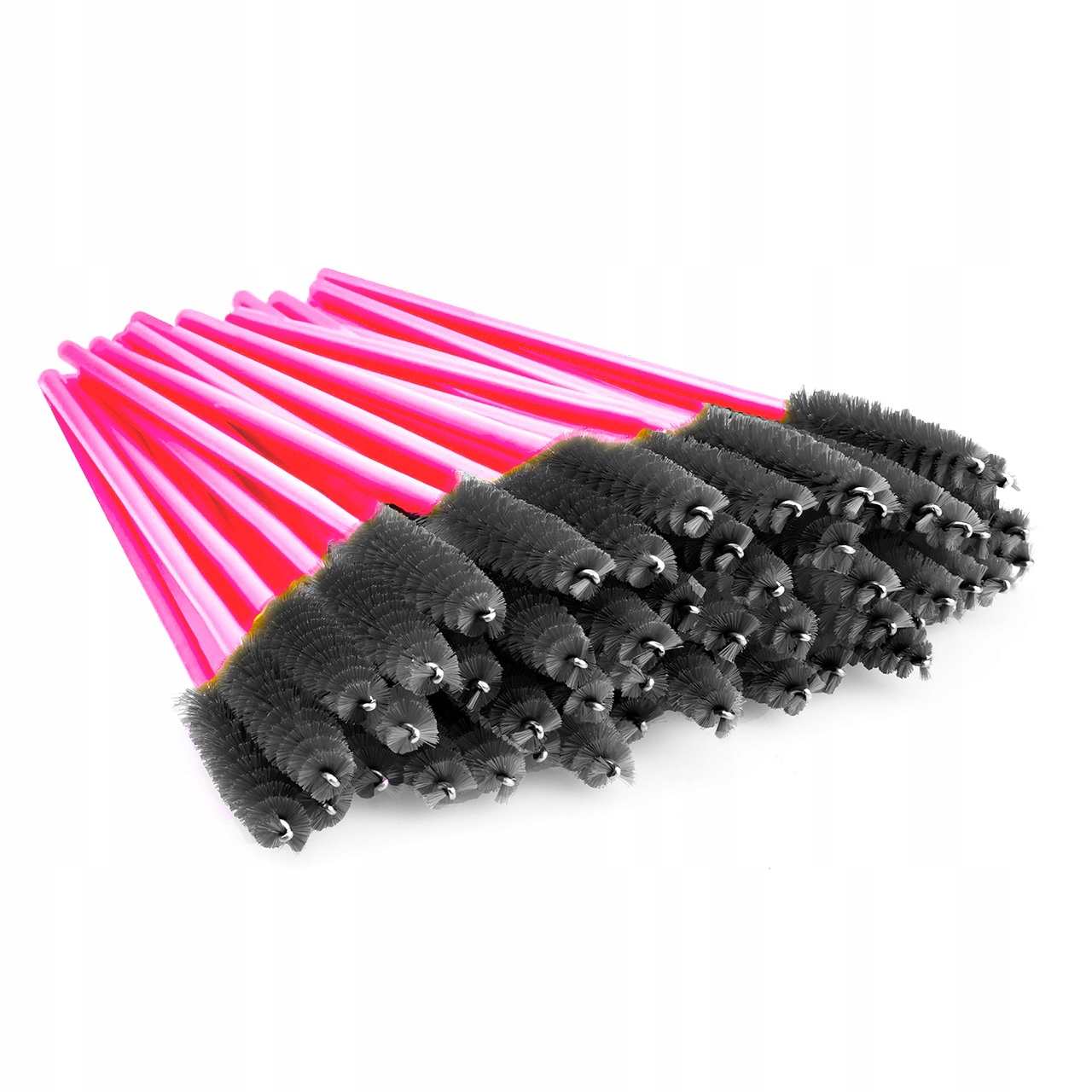 Szczoteczka Spiralka do Rzęs 50 szt róż-czarny Marka Clavier