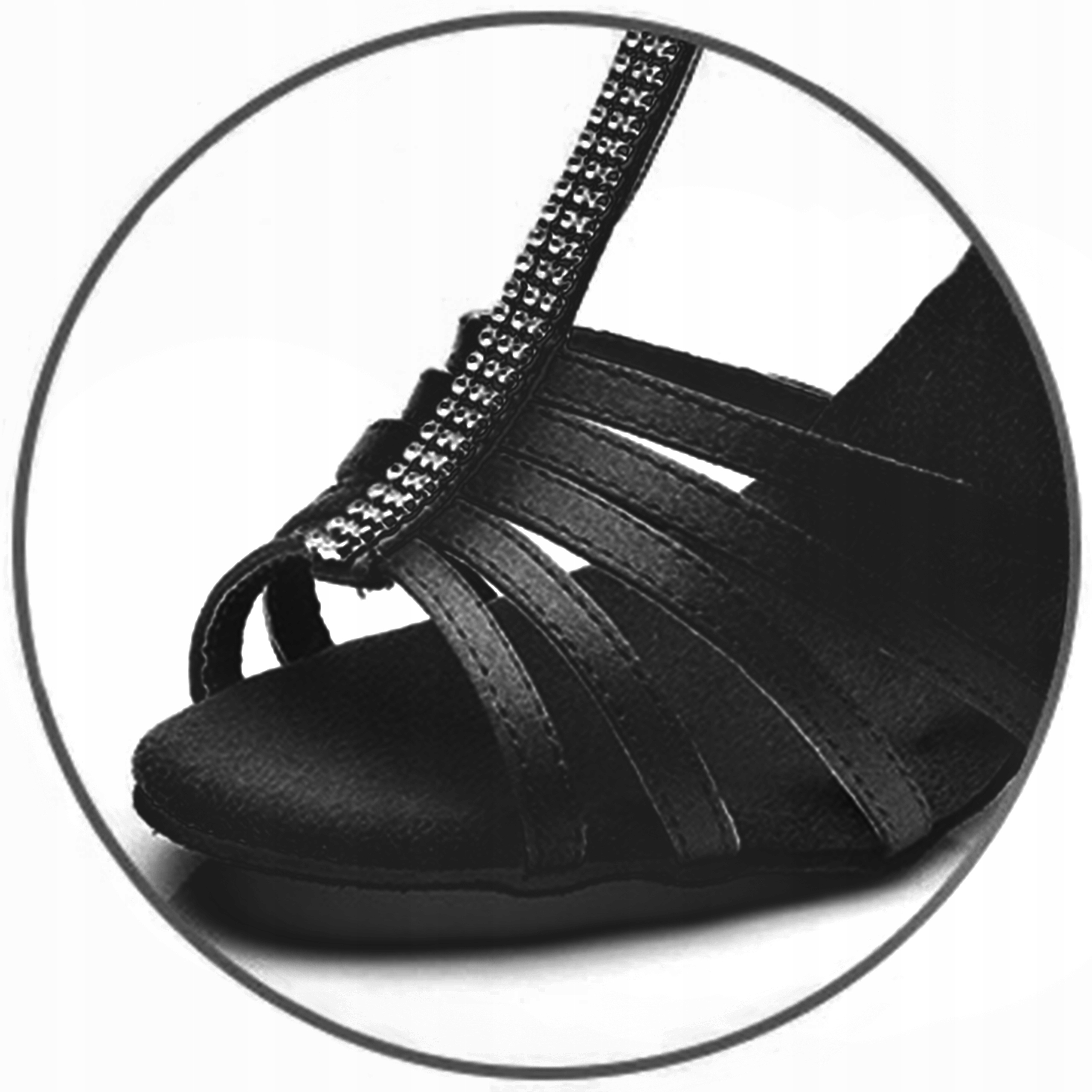 DZIEWCZĘCE BUTY TANECZNE DO LATINO CZARNE 7 CM 35 Model Sara