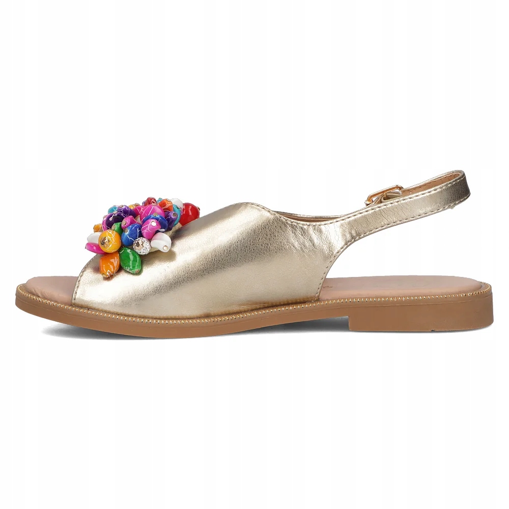 Filippo DS6230/24 GO Buty damskie sandały letnie z koralikami Rozmiar 36