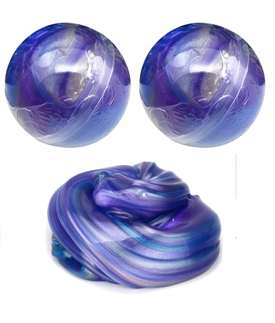 

3 x Slime Masa Sensoryczna Tęczowa Galaxy crystal