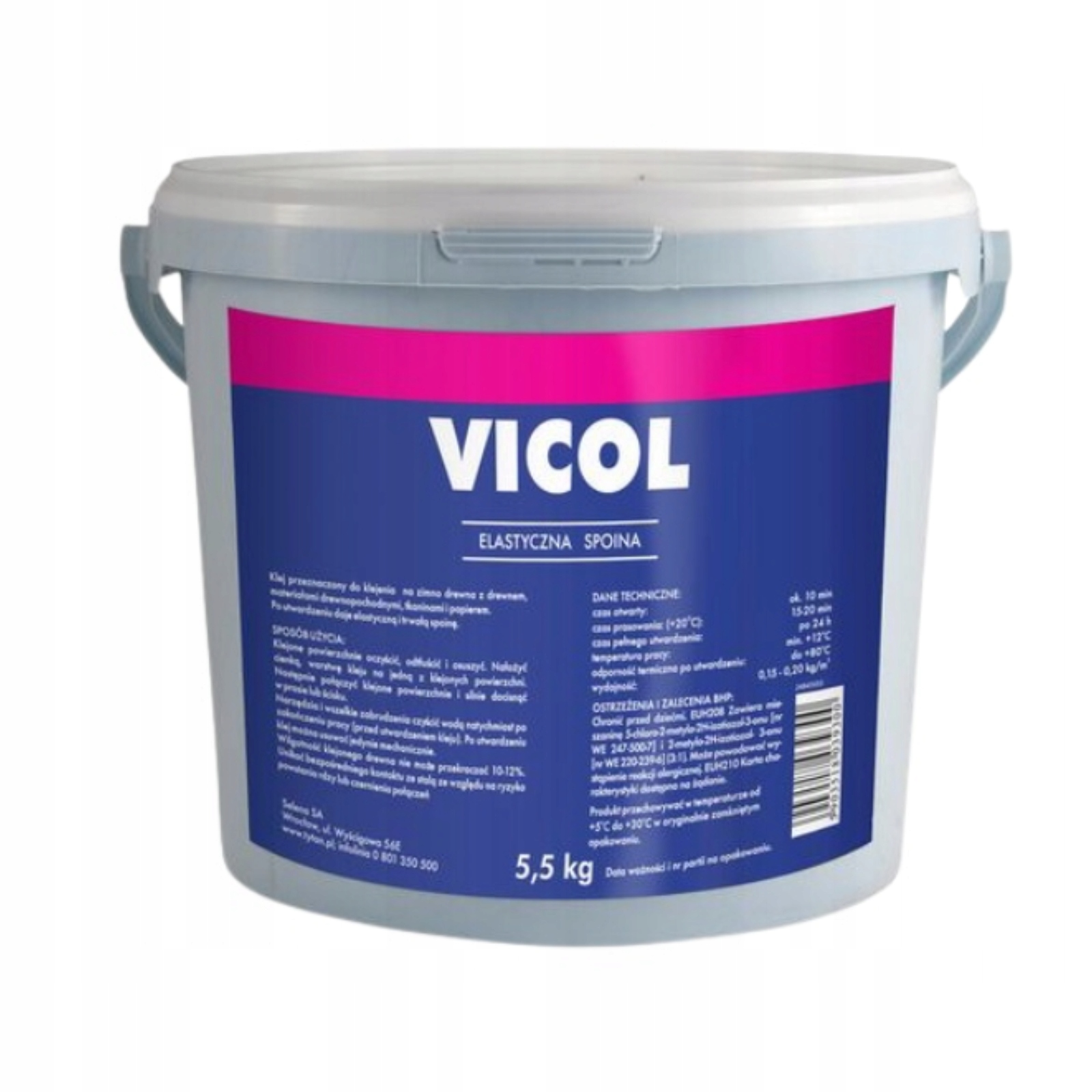 Tytan Klej Do Drewna Laminatów Vicol 5,5 kg Szybkoschnący Elastyczna Spoina
