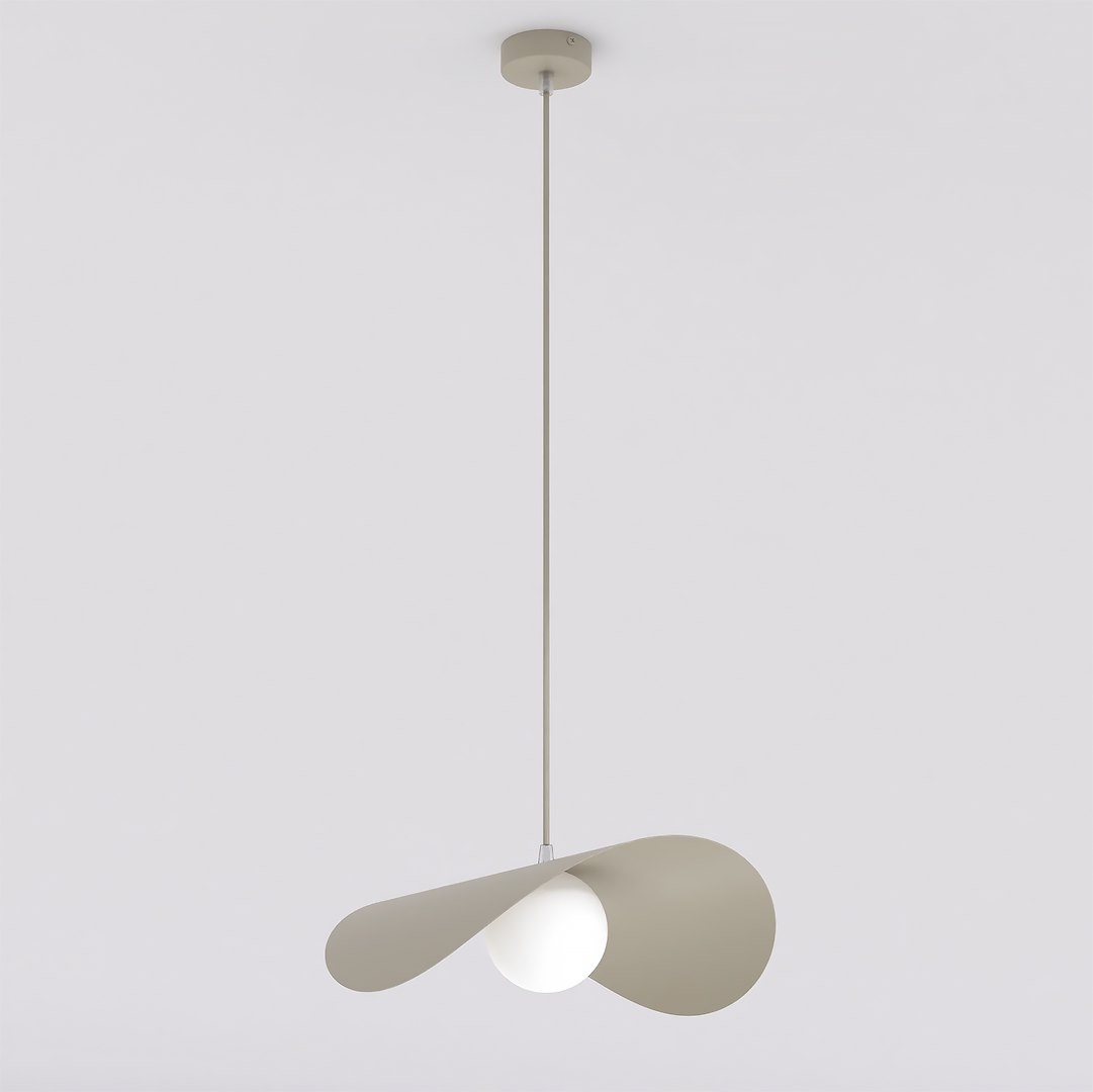 Lampa wisząca Ritual 1L Mokka beżowy metalowy klosz falisty