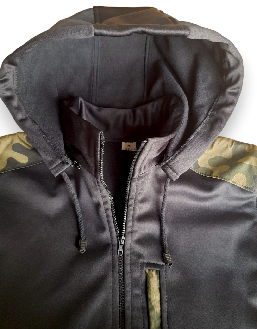 KURTKA MĘSKA TURYSTYCZNA SOFTSHELL CAMO WZ 93/CZARNY XXL Kolekcja softshell