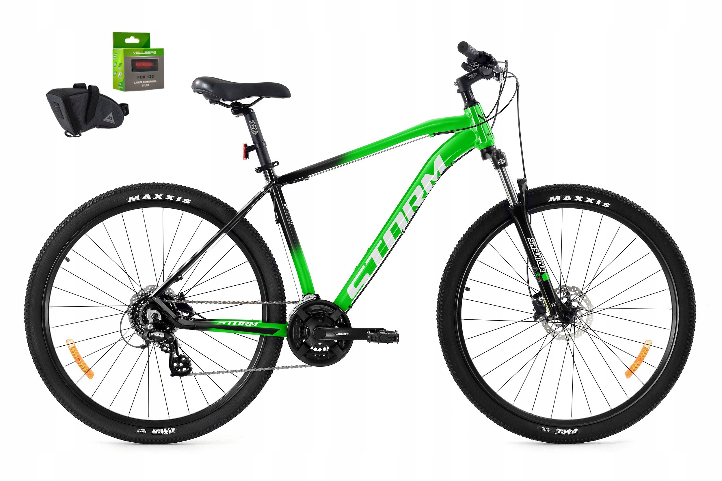 Rower 29 Storm Mtb Shark 2.0 M Altus 3X8 2HT 19" Zielono-czarny +grati