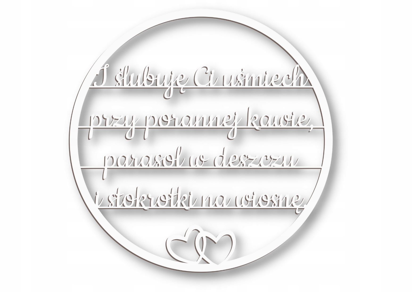 Obręcz dekoracyjna I ślubuję Ci uśmiech 60cm