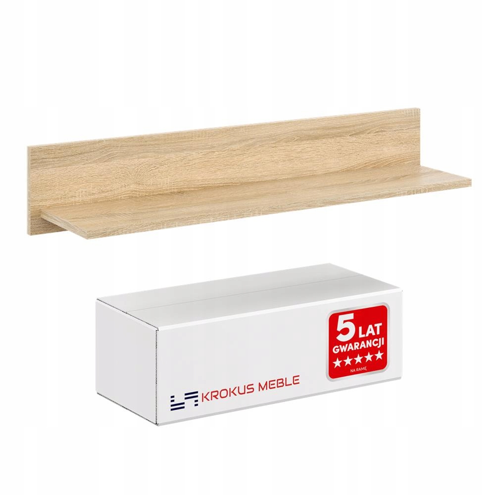 

Półka Na Ścianę Wisząca Do Salonu Prosta Sonoma