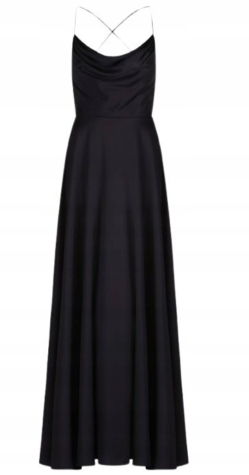 Vera Mont Večerní Sukně Černá Maxi Na Zip Saténová 34 Jmn