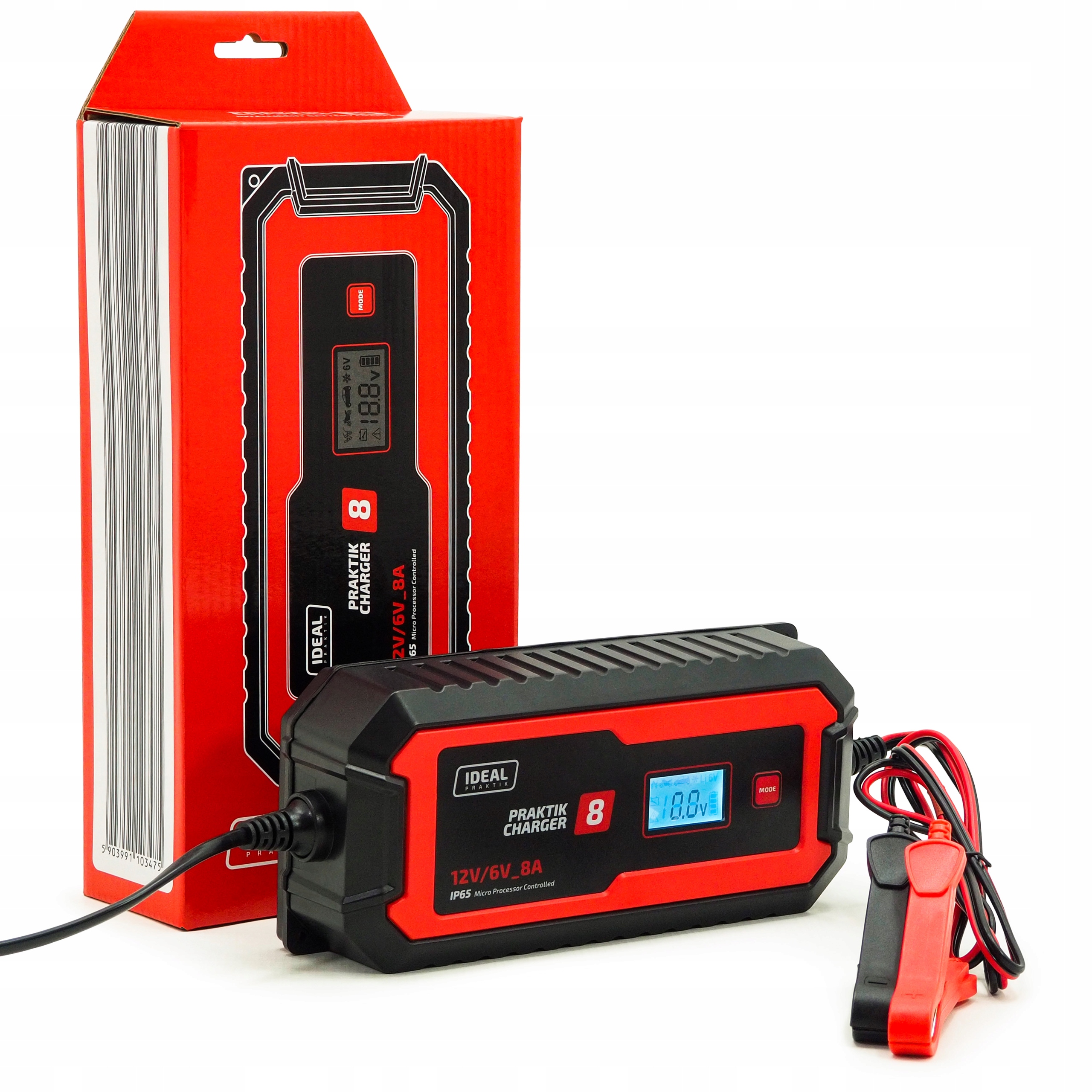 Prostownik Ideal Praktik Charger 8 LCD 6/12V