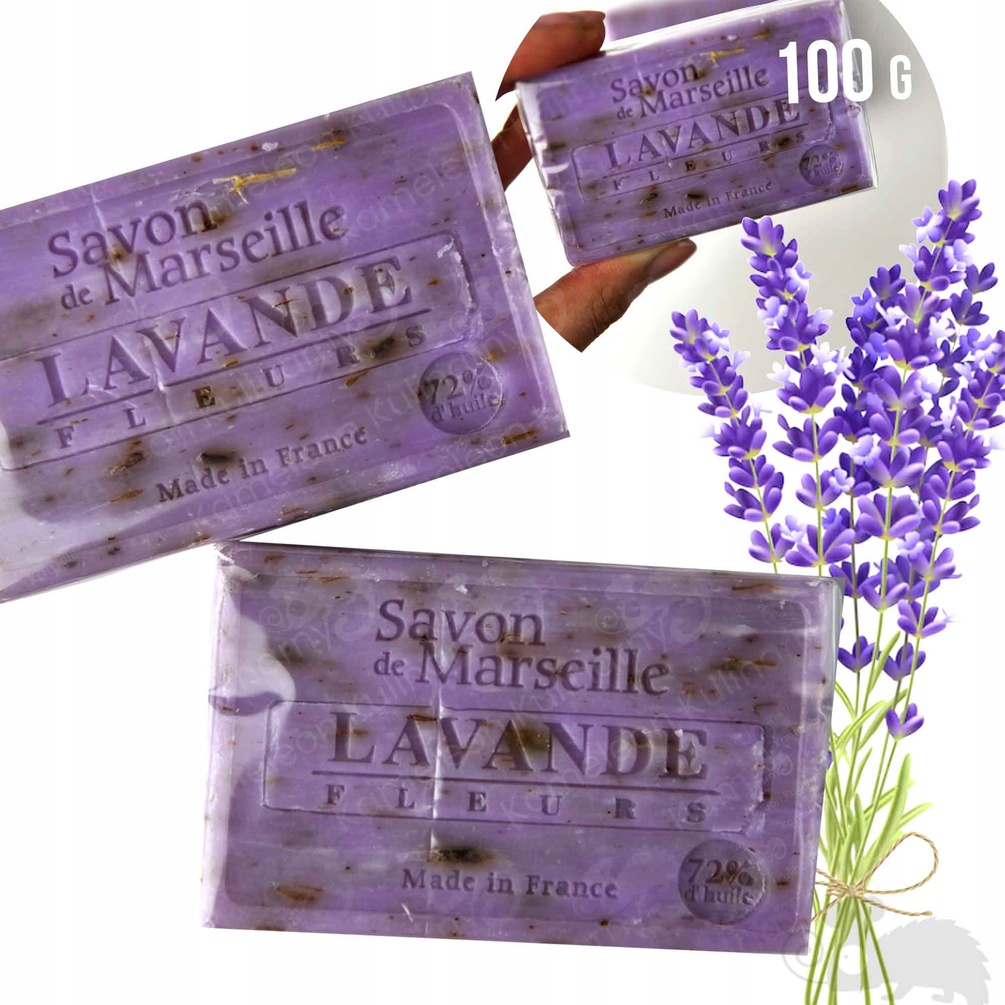 

Mydło Marsylskie Lawendowe z kwiatami Lawenda 100G