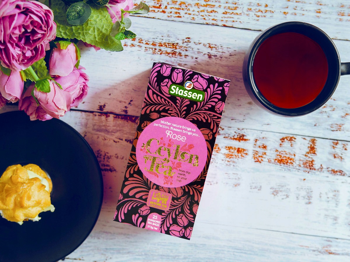STASSEN Rose Tea - herbata czarna Ceylon RÓŻANA - 25 TOREBEK Forma ekspresowa