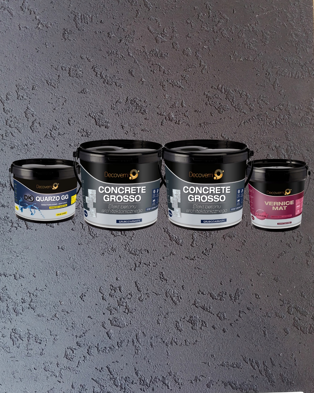 Beton Concrete Grosso 10KG sada 5 m2 Black čierna
