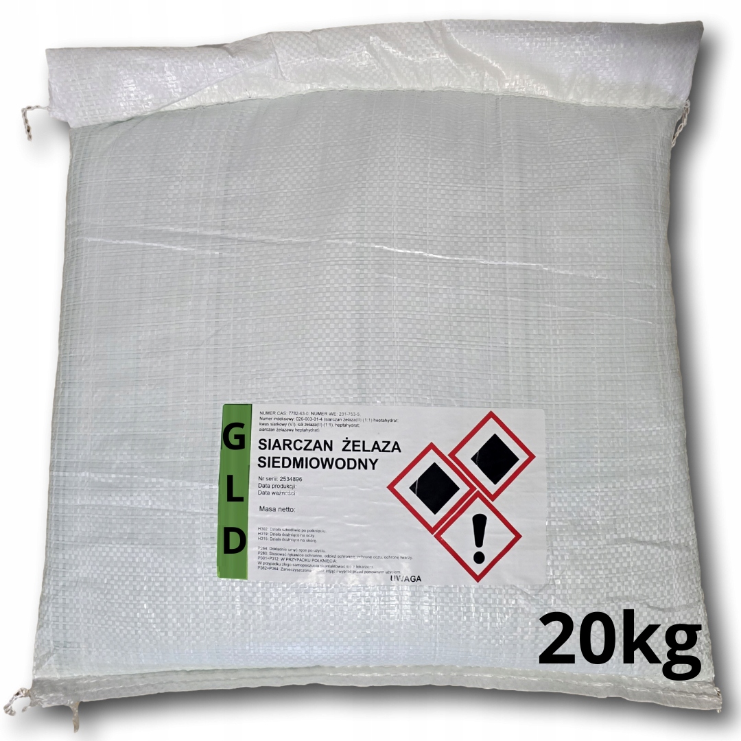 Síran železitý Nehrudkovaný, vzduchotěsný sedmivodý vak Sypký 20 kg bez hrudek