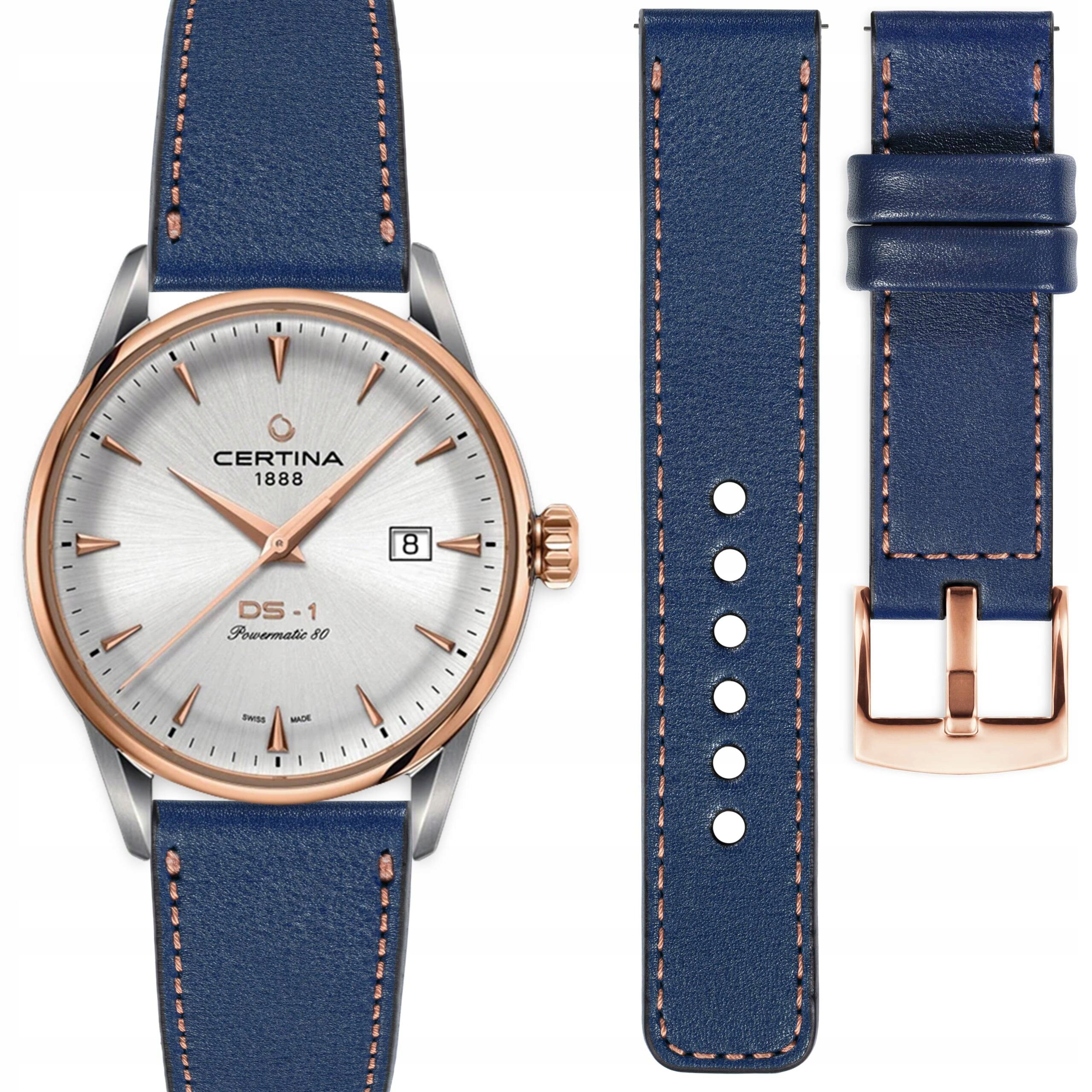 Kožený řemínek pro hodinky Certina DS-1 C029.807.22.031.00 20 mm moVear