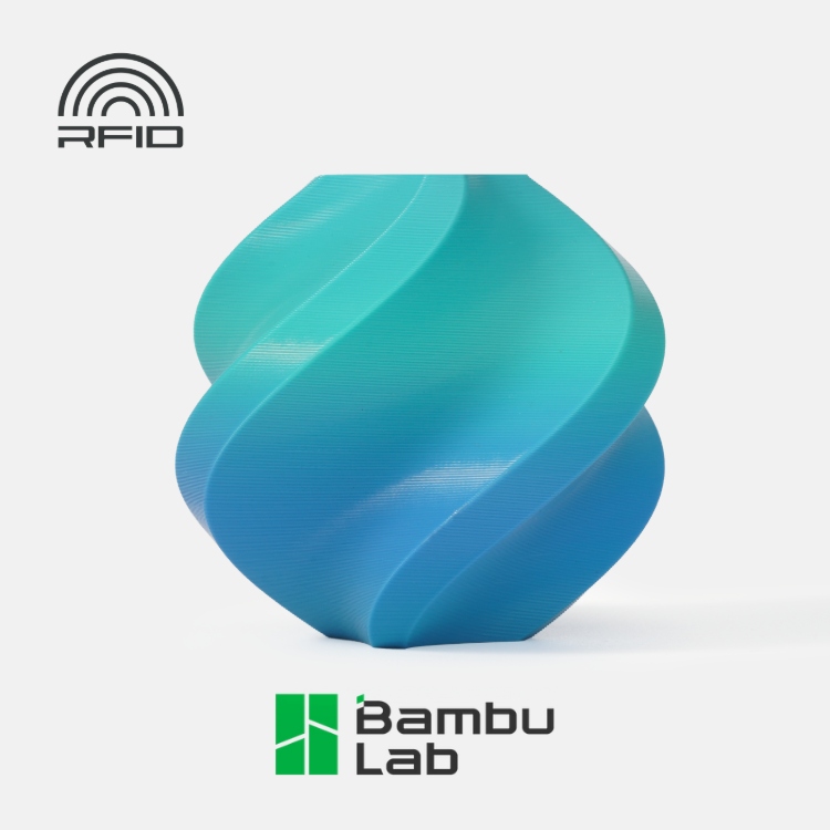 Filament Bambu Lab PLA Basic 1,75 mm 1 kg wielorazową szpulą Ocean Meadow