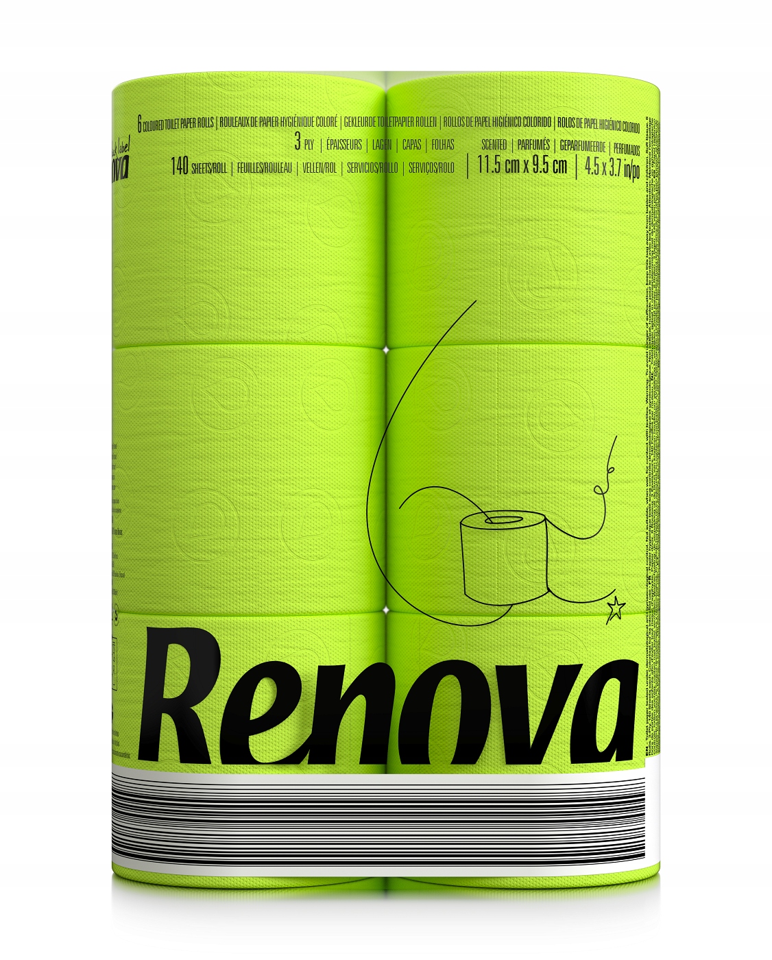 

Zielony papier toaletowy Renova 6szt