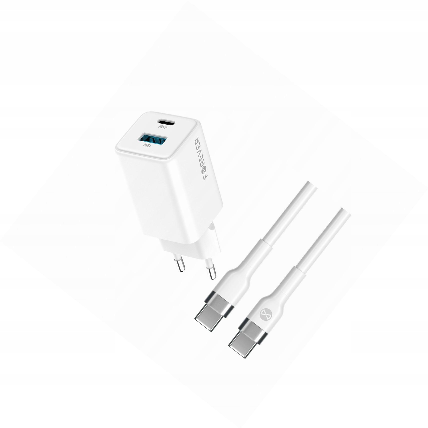Szybka ładowarka GaN 45W Usb-c z kablem do Samsung Galaxy S20