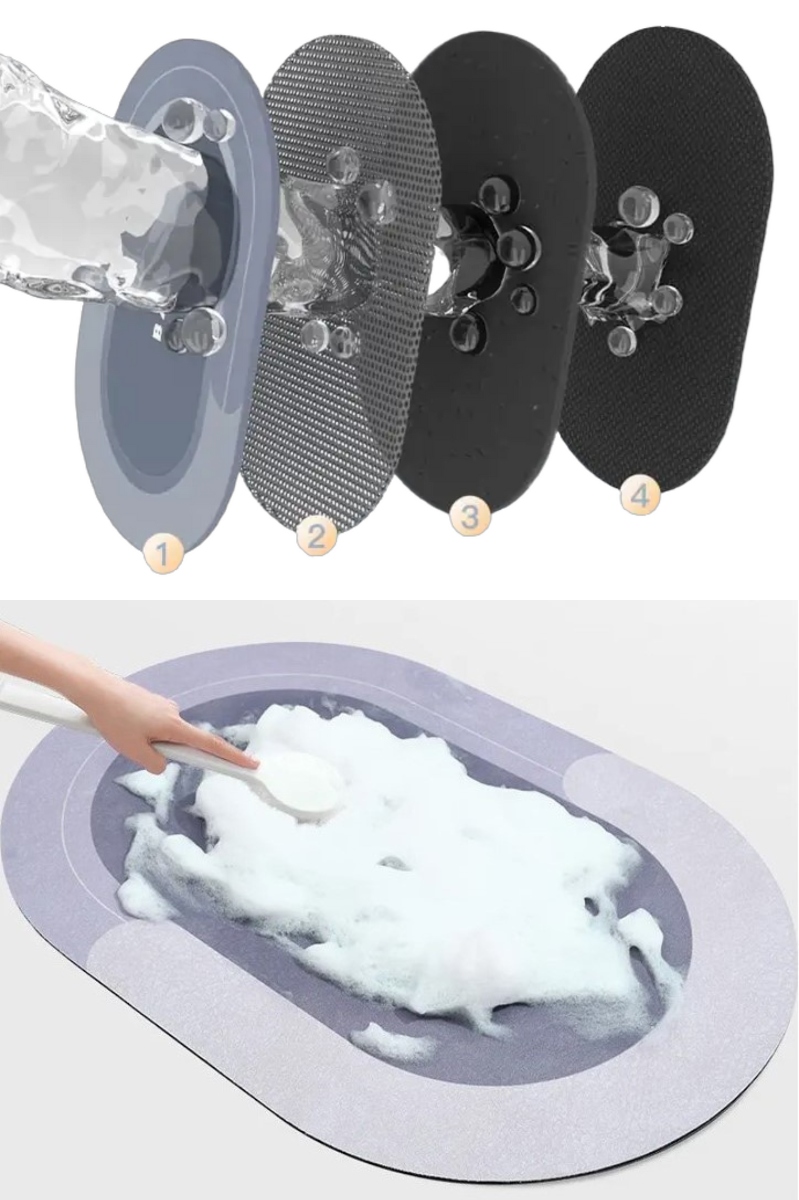 MATA ŁAZIENKOWA SZYBKOSCHNĄCA CHŁONNA dywanik45x75 Długość 75 cm