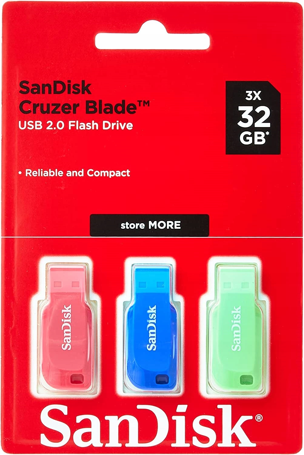 Pendrive SanDisk Cruzer Blade Usb 32 Gb 3 sztuki
