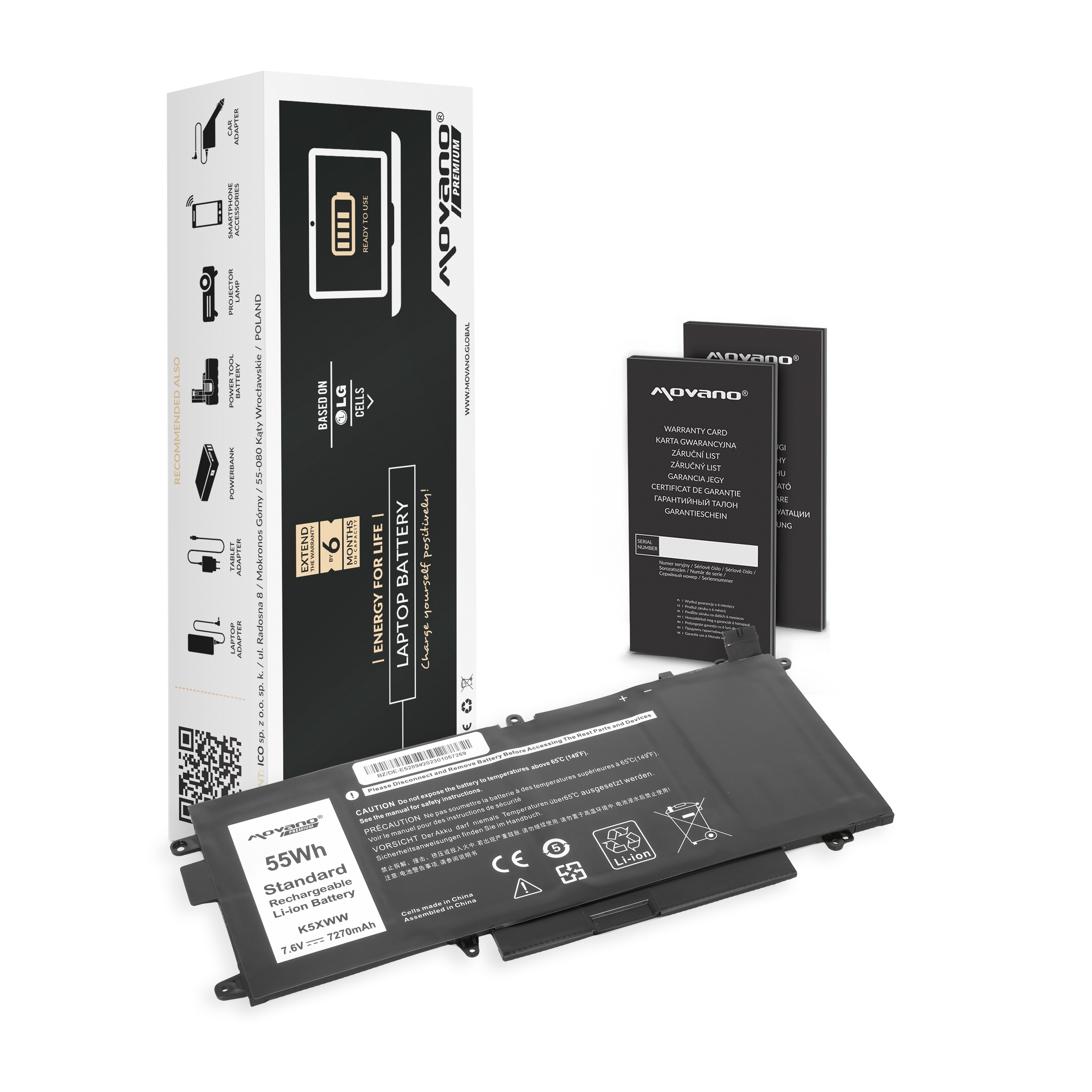 

Bateria K5XWW do Dell Latitude E5289