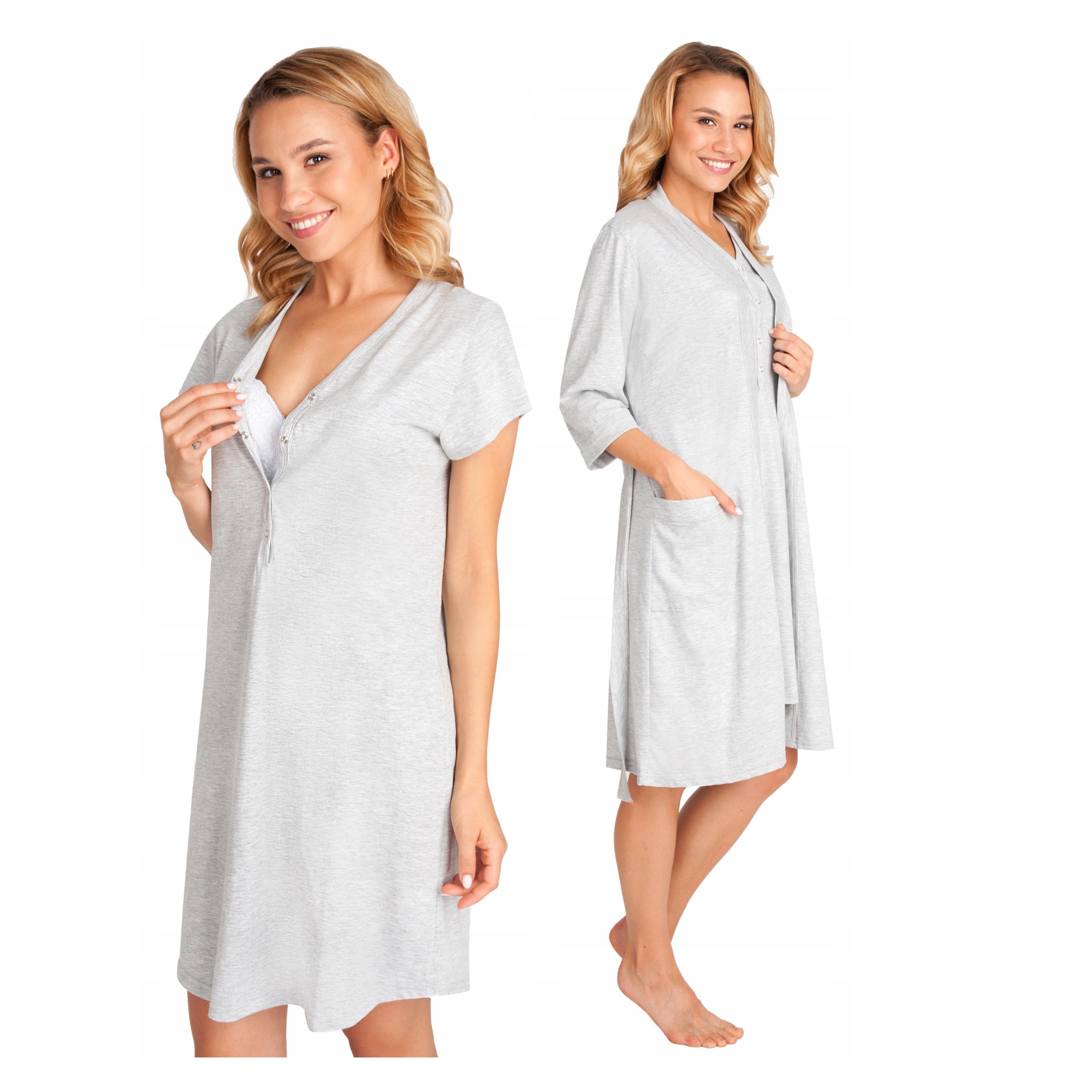 Košile Na Kojení Těhotenský Župan Komplet S