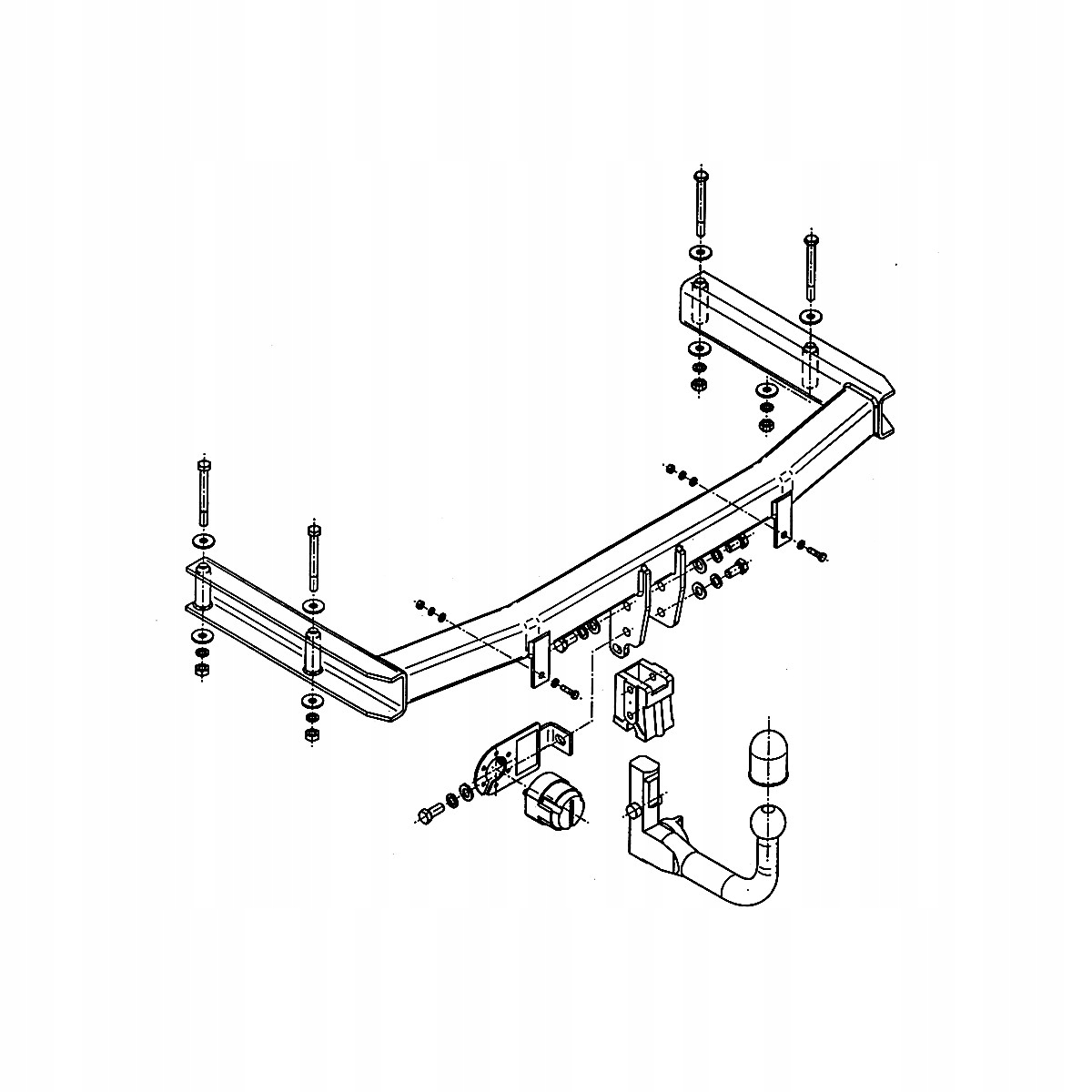 Hak holowniczy Wypinany Seat Exeo Sedan 08-13 MODUŁ WIĄZKA 13 PIN GRATIS Producent Steinhof