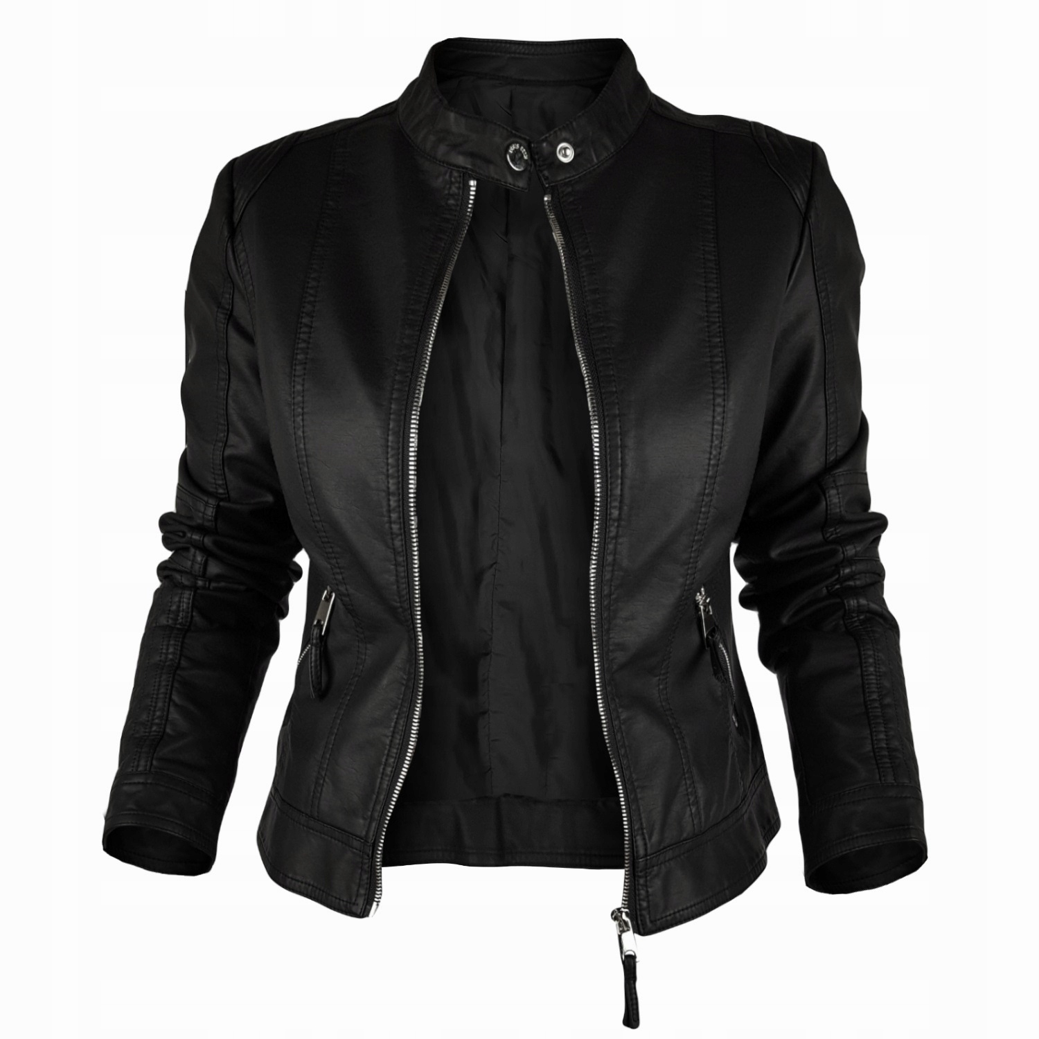 

Damska Kurtka Skórzana Ramoneska Biker Black 2 New