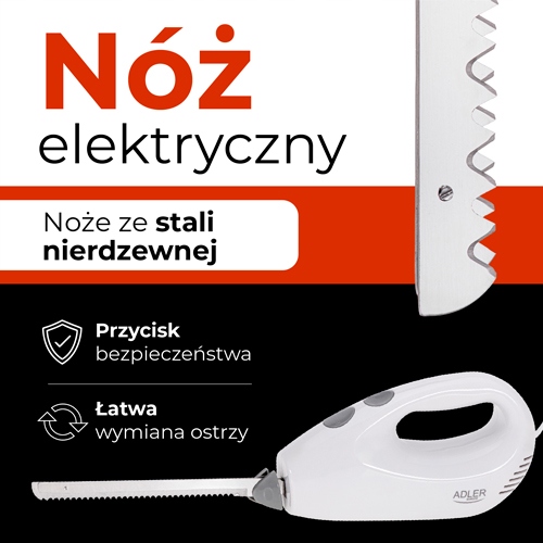 AD 4512 Nóż Elektryczny do Mrożonek i Uniwersalny 180W 2 Ostrza