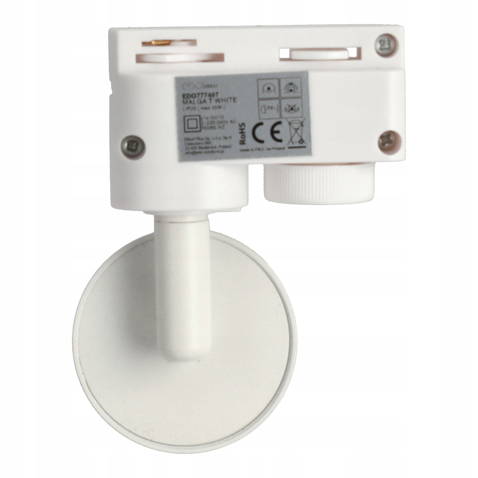 REFLEKTOR LAMPA DO SZYNOPRZEWODU 1-FZ GU10 BIAŁA EDO Długość 0.19 m