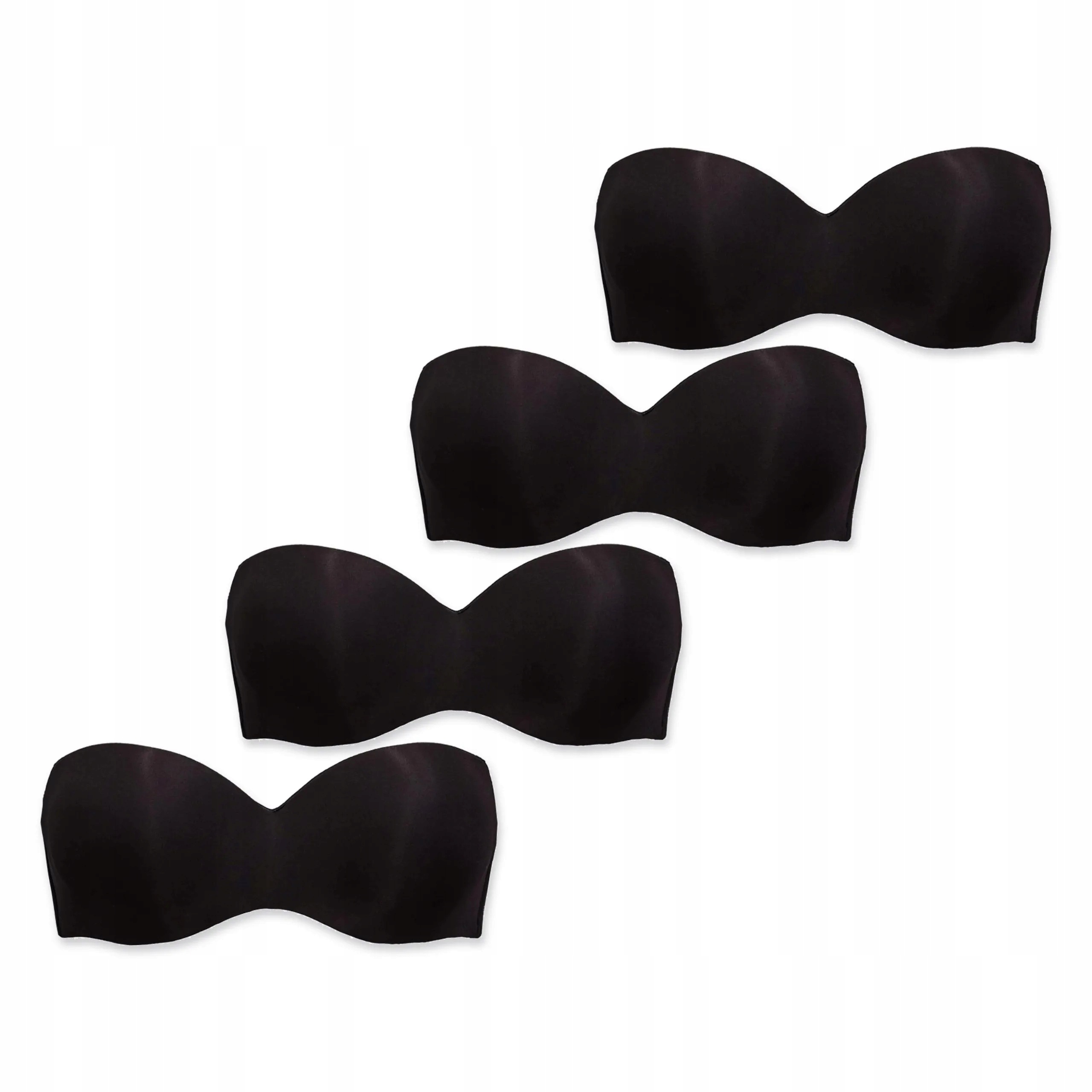 4x Podprsenka bardotka push-up bezešvá Sielei Fantastic 1580 černá 75C