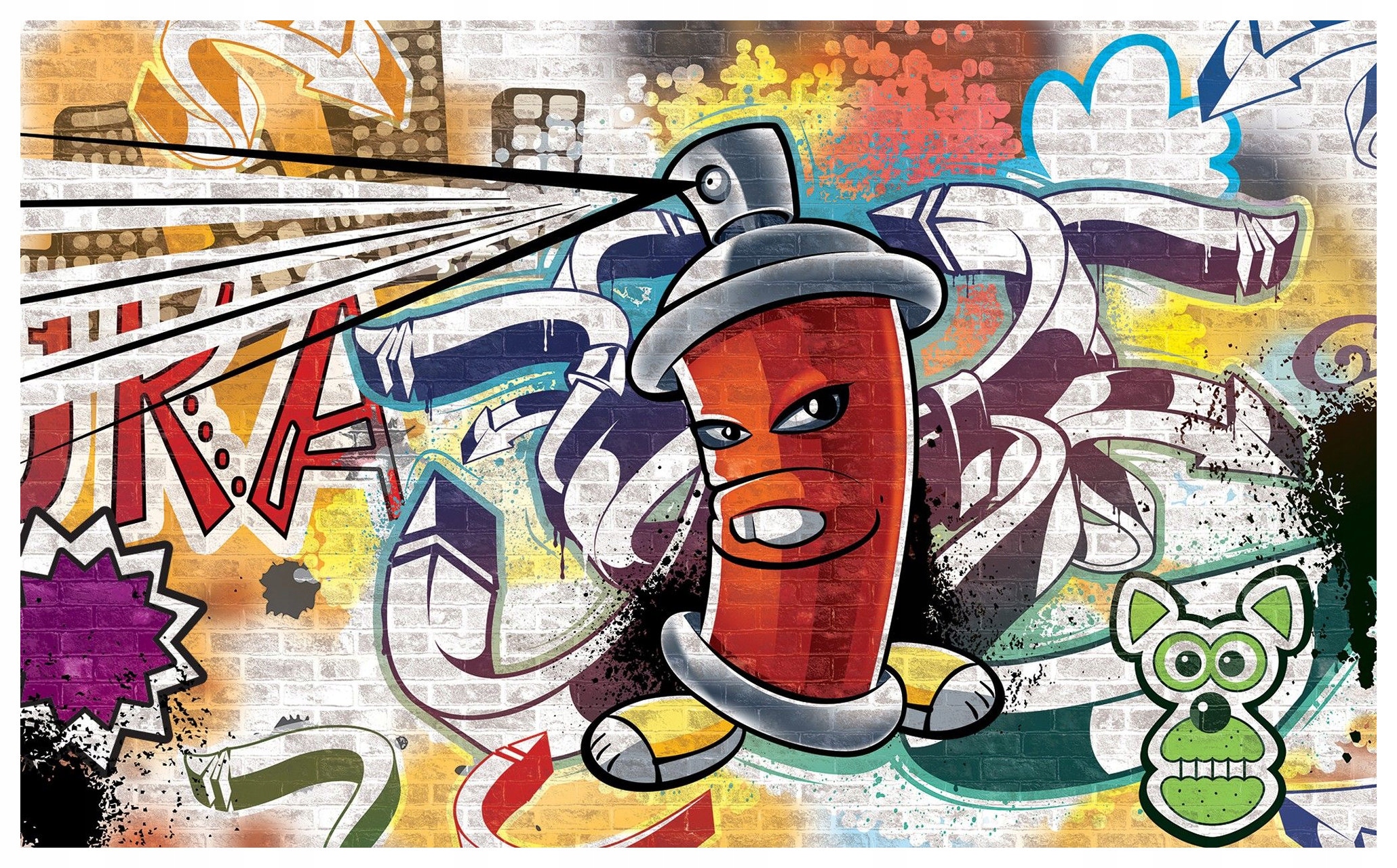 Fototapeta Graffiti balónik pes vinylová tehla 416x254 lepidlo