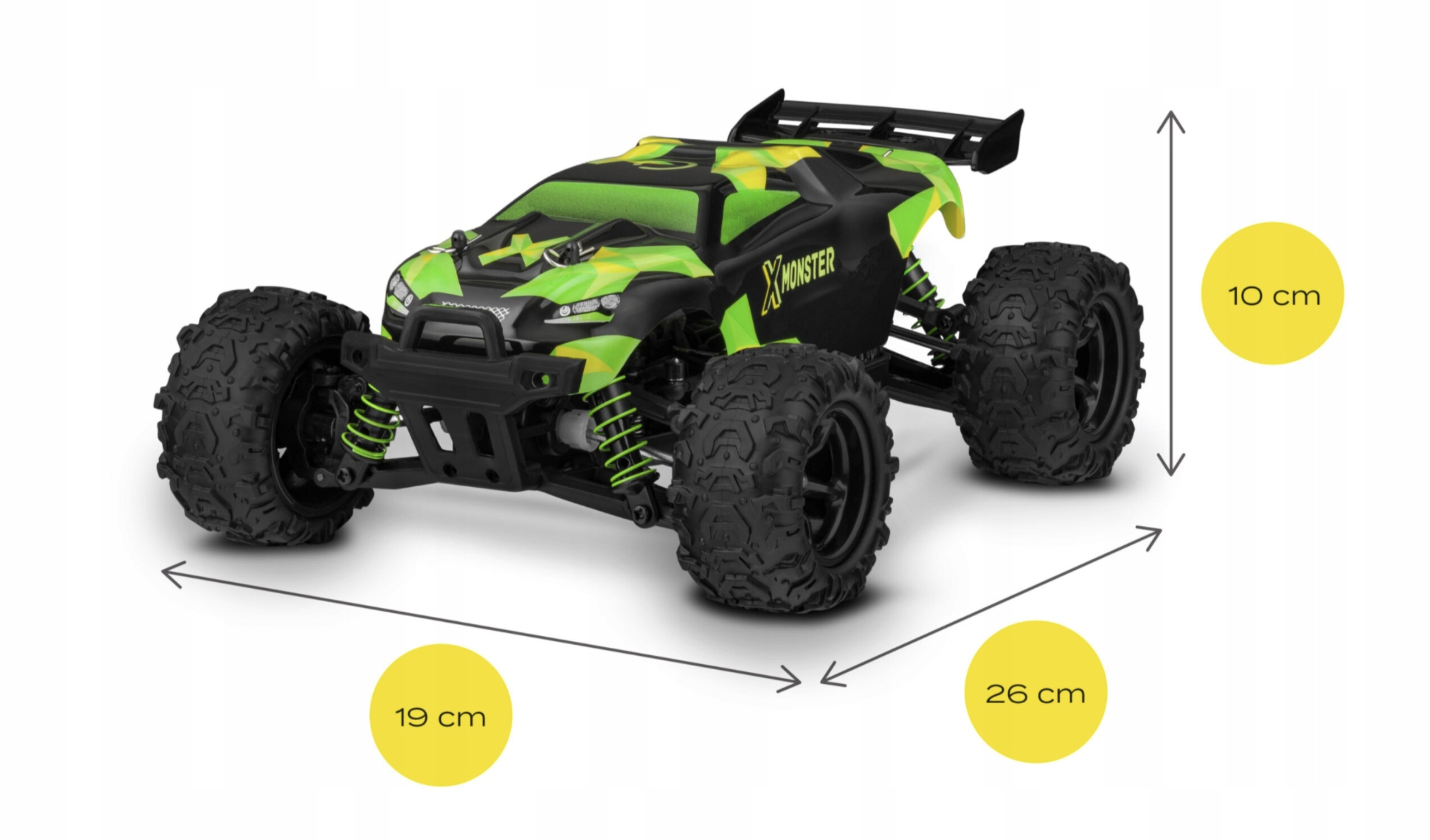 Samochód zdalnie sterowany TERENOWY RAJDOWY 4x4 100m OVERMAX MONSTER 45km/h Bohater brak