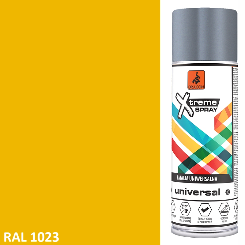 

Lakier Farba W Sprayu Połysk 400 ML Ral 1023 Żółty