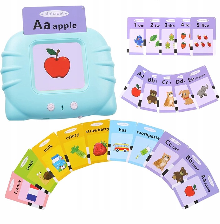 ZABAWKA DO WCZESNEJ NAUKI ANGIELSKIEGO CZYTNIK KART 112 KART 224 SŁÓWEK EAN (GTIN) 4778007602492