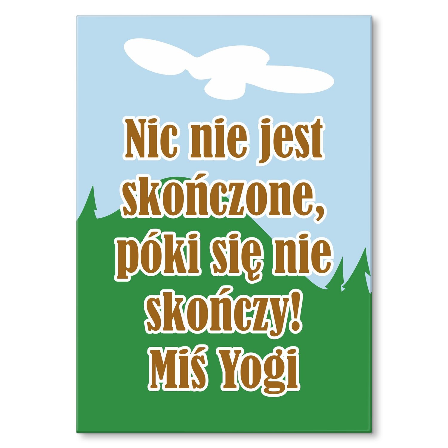 Kovový plakát Méďa Béďa Dárek 42 x 59 cm