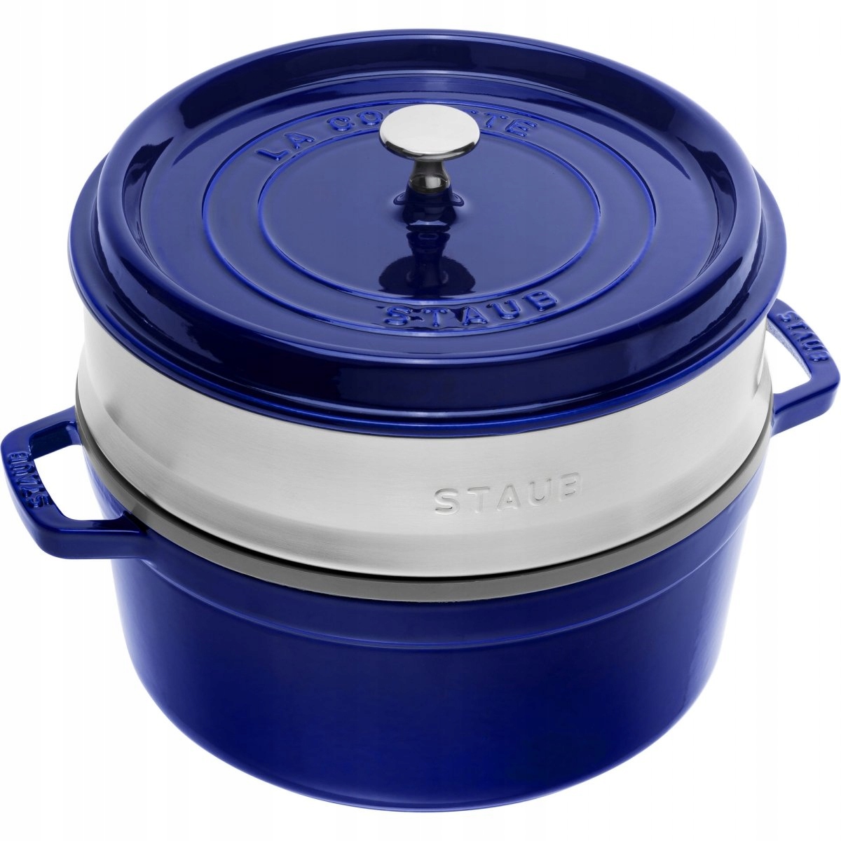 Hrniec okrúhly s vložkou 5.2 l modrý La Cocotte Staub