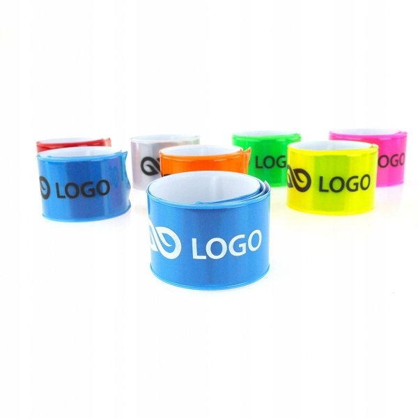 OPASKA ODBLASKOWA REKLAMOWA NADRUK LOGO 100 SZT Rodzaj samozwijające