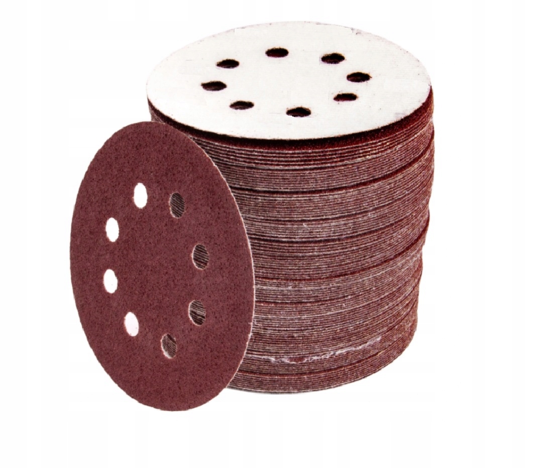 125 GR60 PAPIER ŚCIERNY NA RZEP KRĄŻEK 10szt