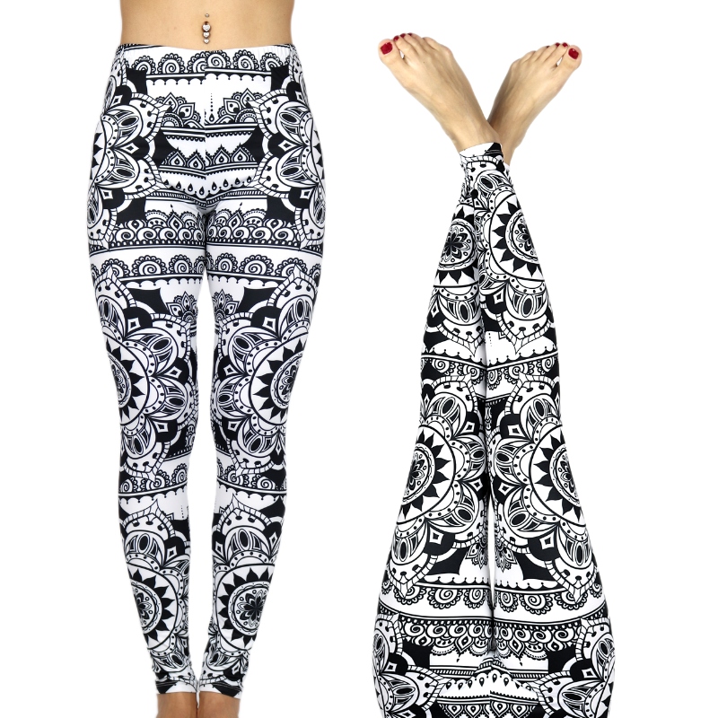 

Freaky Outfit Legginsy Kolorowe Getry joga Mandala