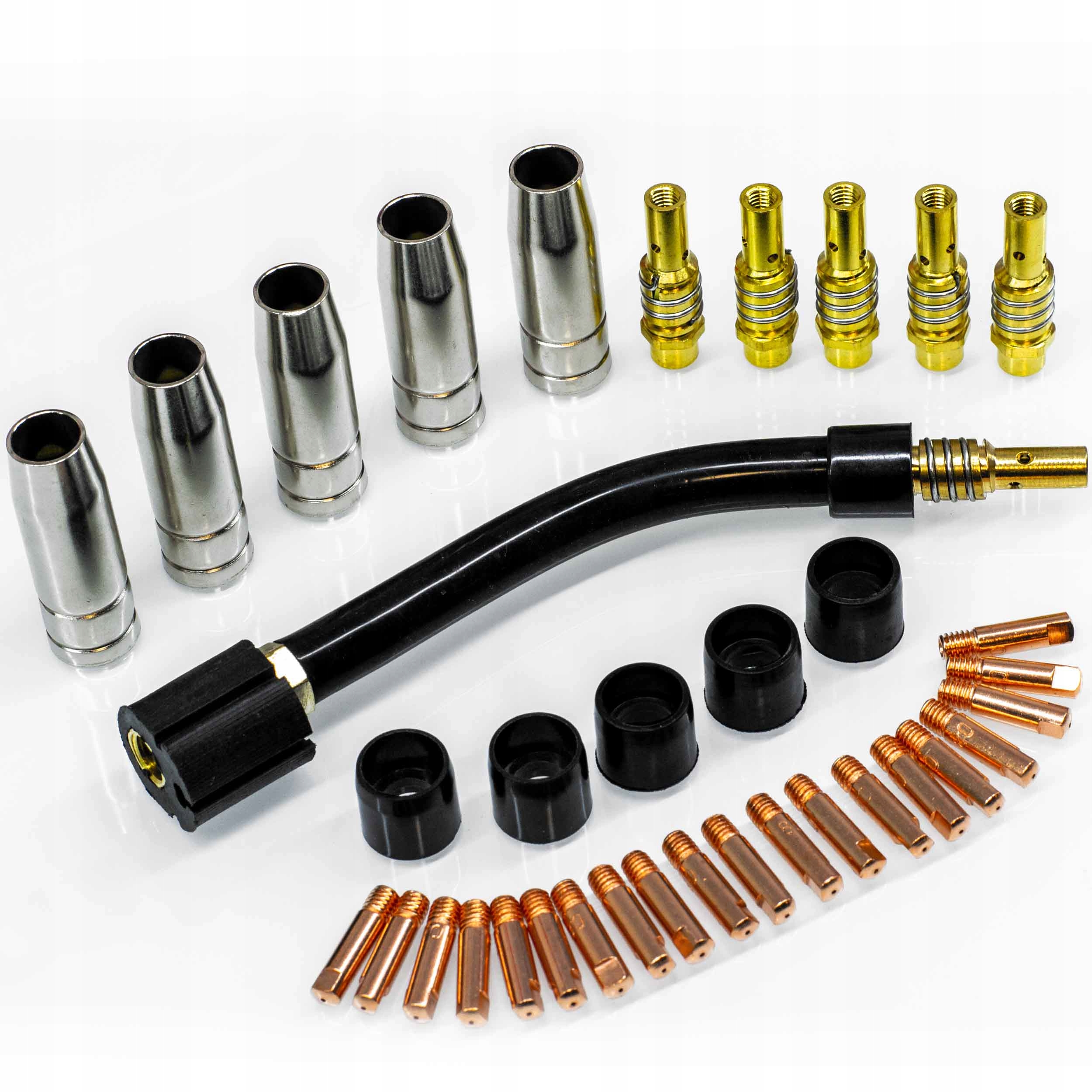 Migomat svařovací stroj Mig Mag Držák Mb 15 příslušenství Sada Dílů Mig trysky