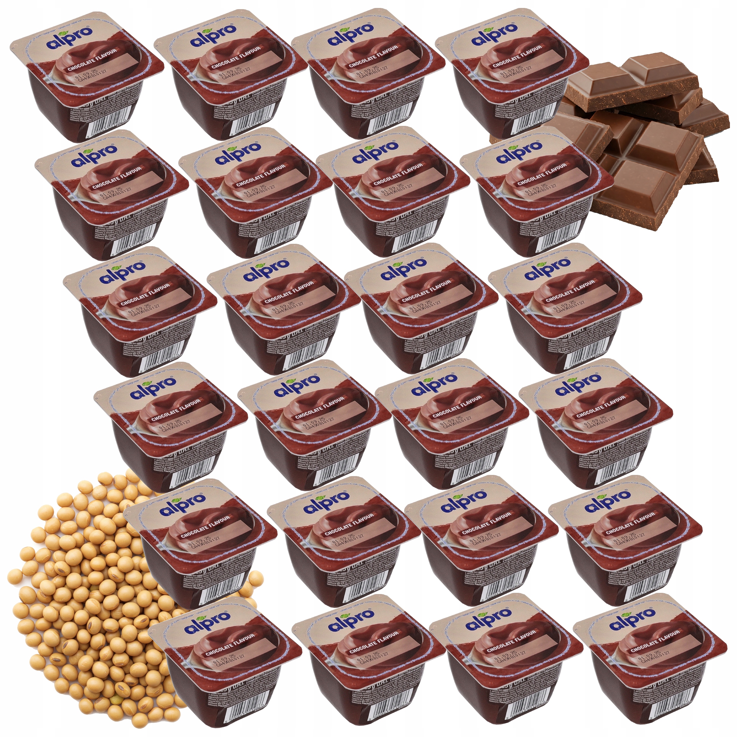 Sada dezertů Alpro Rostlinný, sójový s vápníkem a čokoládovou příchutí 24x125 g