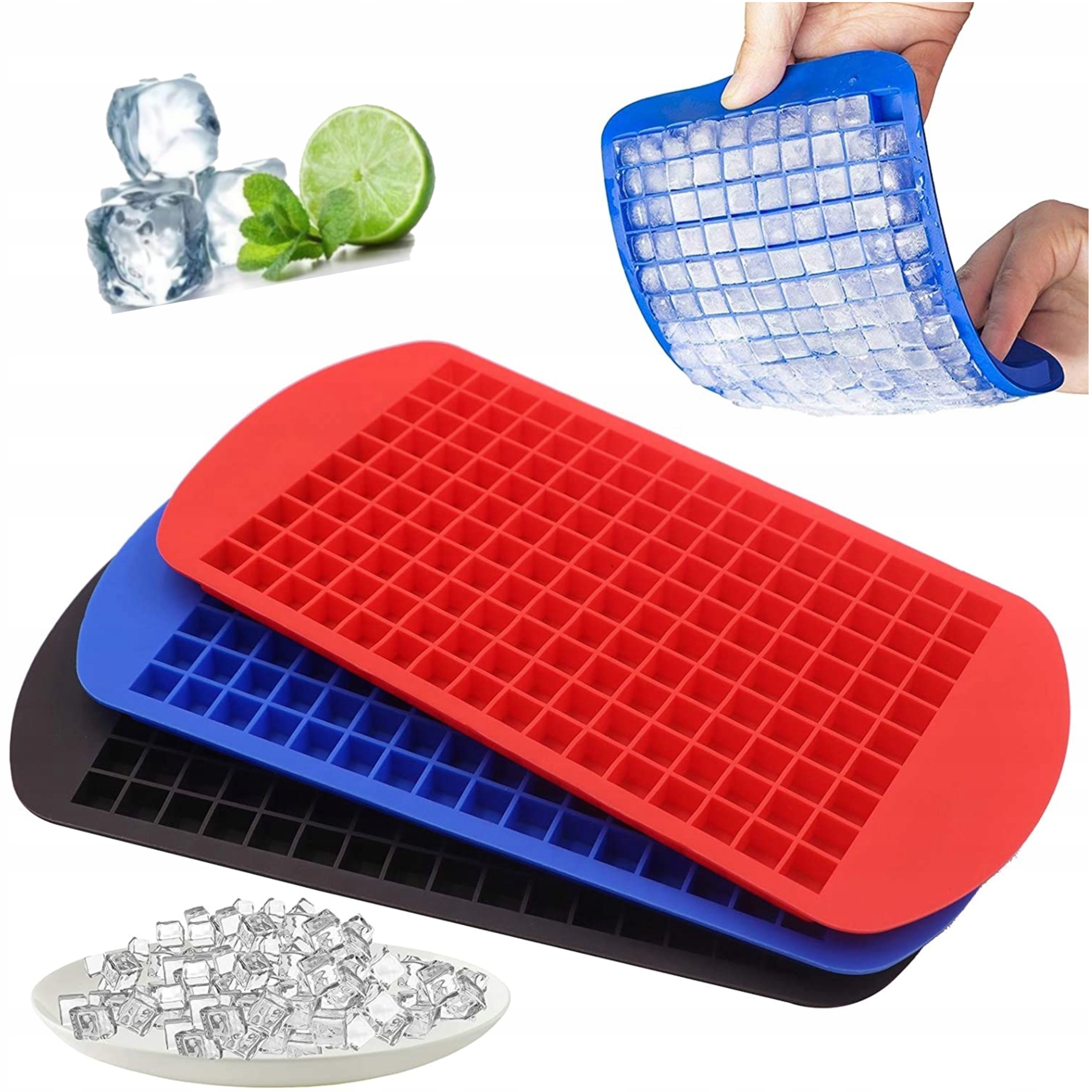 

Silikonowa Forma do lodu 160 Mini Kostek Foremka