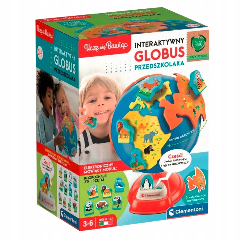 CLEMENTONI INTERAKTYWNY GLOBUS PRZEDSZKOLAKA 3+ Rodzaj zoologiczny