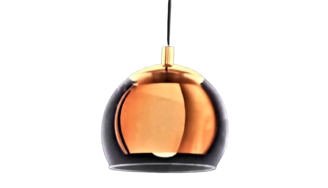 Závesná stropná lampa Barnet leštená medená